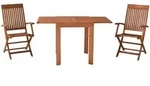 Merxx Comodoro Set 3tlg., 2 Klappsessel, 1 Balkonausziehtisch, Eukalyptus