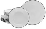 CreaTable Luna Black Line Tafelservice 12-tlg Porzellan