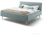 Meise M&ouml;bel Polsterbett Frieda 180x200 cm | Bettgestell | Kopfteil glatt | Webstoff