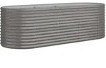 vidaXL Hochbeet Verzinkter Stahl 224x80x68 cm Grau