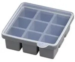 Eisw&uuml;rfelform, 2er Set 15,5 x 15,5 cm, H: 5,5 cm