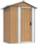 vidaXL Gartenhaus Braun 126x97,5x177 cm Verzinkter Stahl