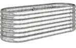 vidaXL Hochbeet Verzinkter Stahl 114x40x36 cm Silbern