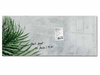 Sigel GL298 Glas-Magnettafel Artverum - Design Botanic - 130 x 55 cm - grau, grün -