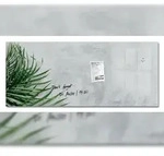 Sigel GL298 Glas-Magnettafel Artverum - Design Botanic - 130 x 55 cm - grau, gr&uuml;n -