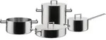Alessi dc100s7, convivio set mit 4 stahlt&ouml;pfen