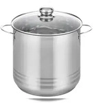 ELO Basic Gro&szlig;raumtopf Brillant 24 cm, Edelstahl, mit Glasdeckel, induktionsgeeignet