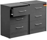 CASARIA&reg; 2x Nachttisch Eloise Anthrazit