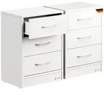 CASARIA&reg; 2x Nachttisch Eloise Wei&szlig;