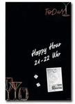 Sigel GL396 Glas-Magnettafel Artverum - Design Drinks - 40 x 60 cm - schwarz, orange