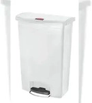 Rubbermaid Tretabfalleimer Slim Jim 1883561 Kunststoff 90l wei&szlig;
