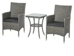 Outsunny - Garten-Bistroset - B60 x T58,5 x H89,5 cm - grau