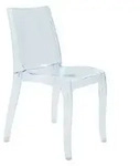 Grandsoleil auf kristall hell transparent kristalliner stapelbarer stuhl 54x50x84