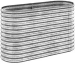 vidaXL Hochbeet Verzinkter Stahl 114x40x68 cm Silbern