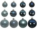 MARELIDA Christbaumkugel Weihnachtskugel Glas 3 Gr&ouml;&szlig;en gl&auml;nzend matt glitzernd