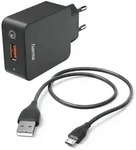 Hama Schnellladeger&auml;t USB-A + USB-C (19,5W) Schwarz