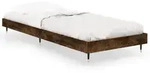 vidaXL Bettgestell ohne Matratze R&auml;uchereiche 75x190 cm Holzwerkstoff