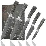 Wakoli EDIS 5er Damastmesser-Set I 8-20 cm Klinge I Pakkaholzgriffe