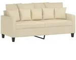 vidaXL 2-Sitzer-Sofa Creme 140 cm Stoff
