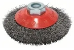 Kegelb&uuml;rste Clean for Metal, gewellt, 100 mm, 0,3 mm, 12500 U/min, M14