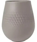 Villeroy & Boch Manufacture Collier taupe Vase Carr&eacute; klein 12,5x12,5x14cm