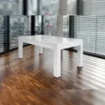 SalesFever Esstisch ausziehbar 180 x 90 cm | Hochglanz lackiert | MDF-Holz | B
