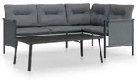 vidaXL 2-tlg. Garten-Lounge-Set Anthrazit Stahl