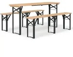 vidaXL 3-tlg. Biertisch-Set Klappbar Massivholz Tanne