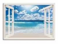 ARTland Leinwandbilder Wandbild Bild auf Leinwand Fensterblick Großartige