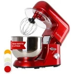 Klarstein Bella K&uuml;chenmaschine 1800 W / 2,7 PS 5 Ltr Edelstahl BPA-frei Rot