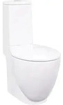 vidaXL WC Keramik-Toilette Badezimmer Rund Senkrechter Abgang Wei&szlig;