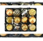 Glas-Weihnachtsbaumkugeln 12er-Set Christbaumschmuck Weihnachtsdeko Anh&auml;nger 6 cm