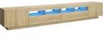 vidaXL TV-Schrank mit LED-Leuchten Sonoma-Eiche 260x35x40 cm