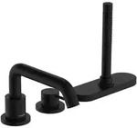 hansgrohe Tecturis S 3-Loch Einhebel-Wannenrandmischer mit sBox, Mattschwarz