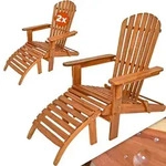 Casaria 2x Adirondack mit Fu&szlig;st&uuml;tze