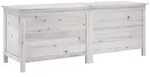 vidaXL Gartentruhe Wei&szlig; 150x50x56,5 cm Massivholz Tanne