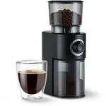 Tchibo elektrische Kaffeem&uuml;hle, Edelstahlmahlwerk, Schwarz/Silber