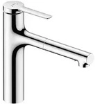 hansgrohe Zesis M33 Einhebel-K&uuml;chenmischer 160, Metall Ausziehbrause, 2jet, sBox,