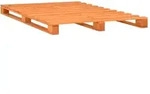 vidaXL Palettenbett Braun Massivholz Kiefer 200&times;200 cm