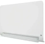 Nobo Glastafel Diamond 993x559 wei&szlig;, Ecken abgerundet, abnehmbare Stiftablage