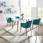 SalesFever Esstisch skandinavisches Design | Gestell Holz massive Eiche |...