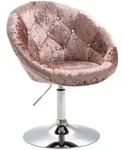 SVITA HAVANNA Sessel Lounge Clubsessel Drehsessel Samt Retro Champagner Rose