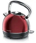 Arendo Wasserkocher mit Temperatureinstellung, 1,7 l, 2200 W, Edelstahl Retro...