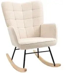 HOMCOM - Schaukelstuhl - beige
