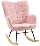 HOMCOM - Schaukelstuhl - 98T x 71B x 101H cm - rosa