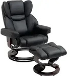 HOMCOM - Relaxsessel mit Hocker - 80L x 79B x 100H cm - schwarz