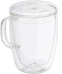 Relaxdays Doppelwandige Kaffeegl&auml;ser, 2er Set, 500 ml, Teegl&auml;ser mit Henkel &