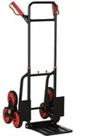 DURHAND - 6-Rad-Treppensteiger - B45 x T60 x H109 cm - schwarz