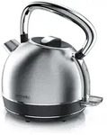 Arendo Wasserkocher mit Temperatureinstellung, 1,7 l, 2200 W, Edelstahl Retro...