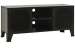 vidaXL TV-Schrank Grau 105x36x47 cm Metall und MDF